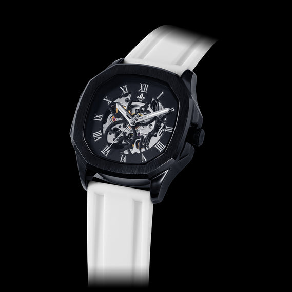 The Avalon Black + White Silicone Strap | Ralph Christian Watches