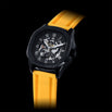Yellow Silicone Strap With Silver Buckle